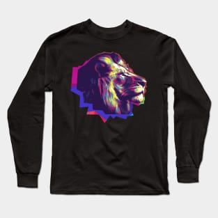 Wpap Pop Art Lion abstract art Long Sleeve T-Shirt